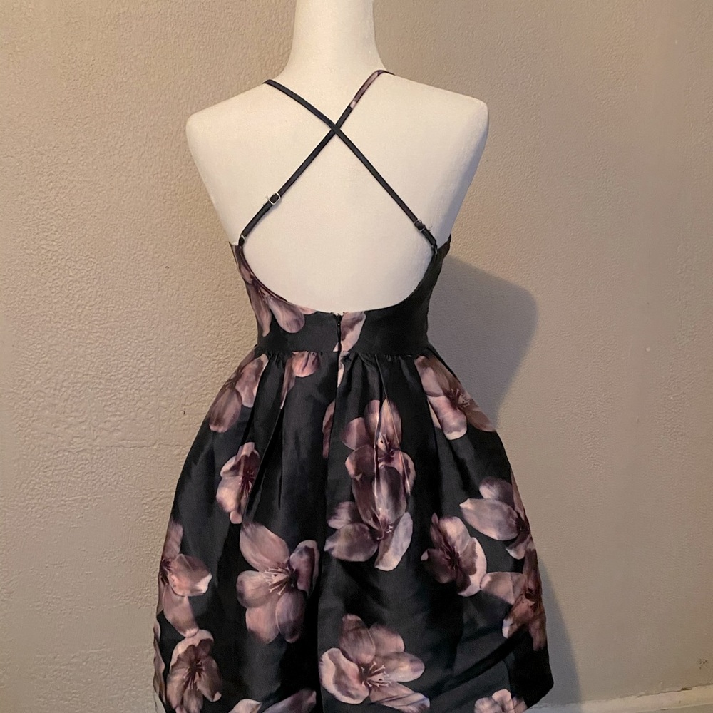 Navy Blue Mini Floral dress